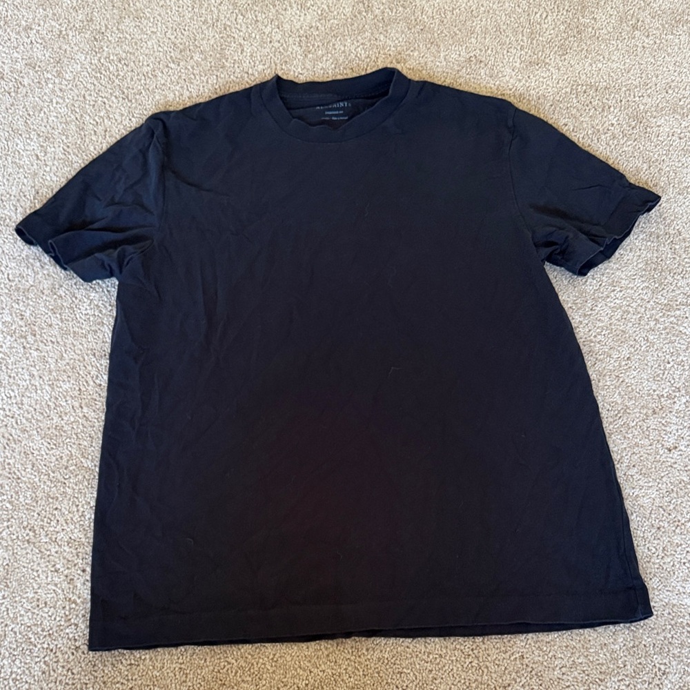All Saints Jet Black Short Sleeve Tee